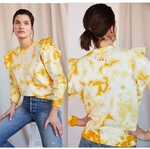 Clare V • Tie Dye Ruffle Sweatshirt